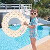 Круг для плавания с 2 виниловыми ремонтными лентами, Одноместный круг для детей и взрослых, Форма О, Сильная плавучесть, Толстый, Прочный, Устойчивый к протечкам, Стабильный,