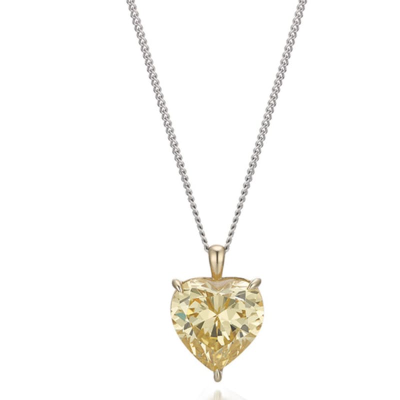 DIAMOMO DIA Yellow Heart Necklace 47cm