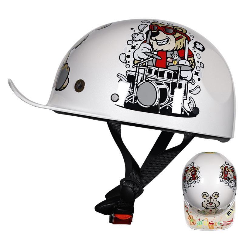 Orz Electric Bike Helmet Kids Vintage Duck Tongue Baseball Cap Skateboard Bike Half Helmet