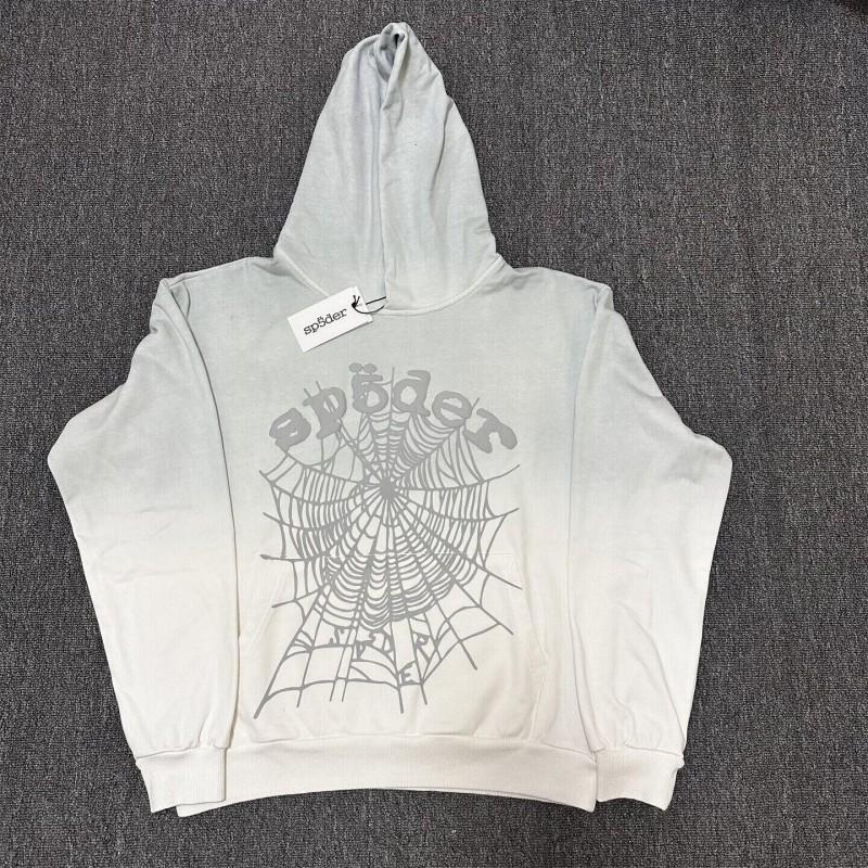 Spider Web Print Hooded Sweatshirt Set Men Women Long Sleeve Casual Sportswear Streetwear Two Piece Outfit