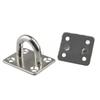 4pcs 5mm/6mm/8mm/10mm/12mm Stainless Steel Square Pad Eye Plate Hook Hanger Heavy Duty Ceiling Wall Boating Yacht Shade Sailing Marine