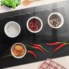 Tempered Glass Kitchen Board with Spices and Chili Graphics 80x52 cm