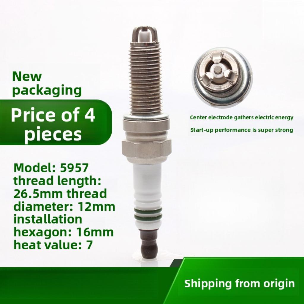 High Performance Triplex Natural Gas Spark Plug Compatible with Hyundai Automotive Engine Part for Improved Ignition Efficiency