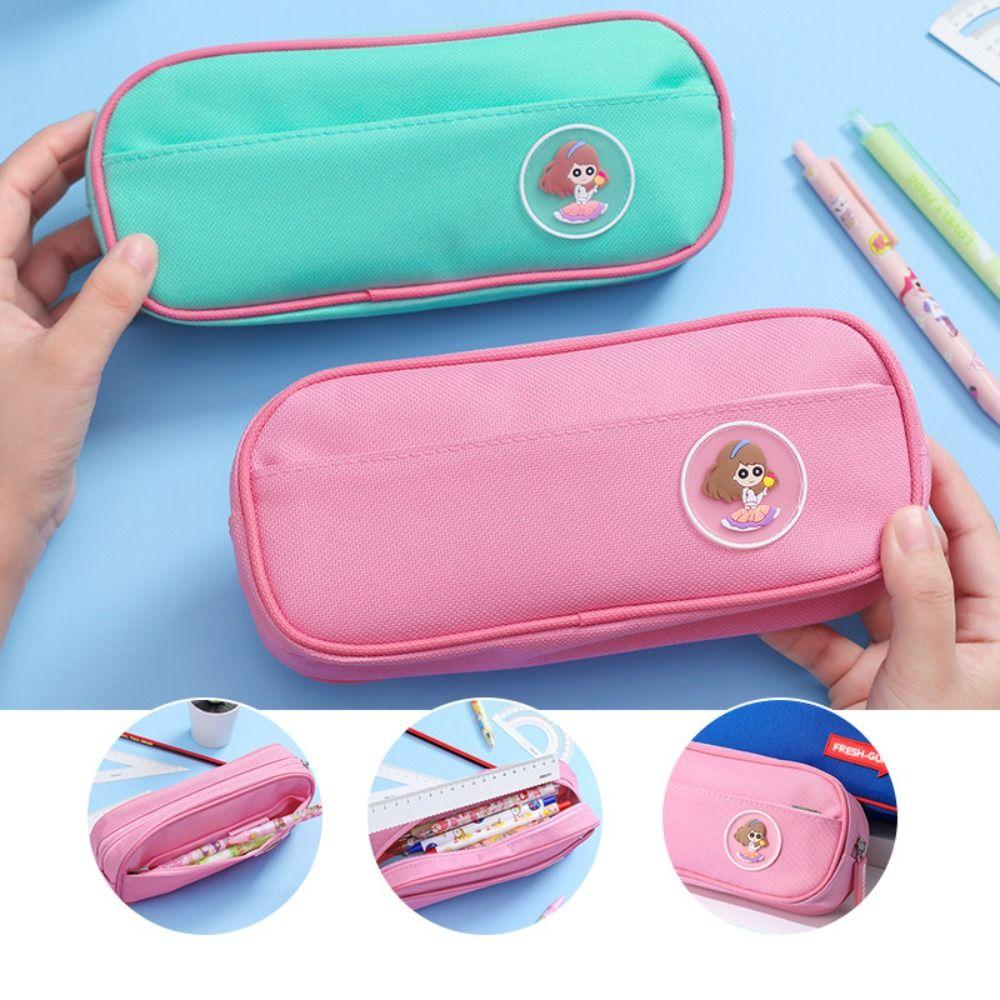 Organizer Pencil Case Double Layers Stationery Pen Pouch Fashion Pencil Bag Birthday Gift