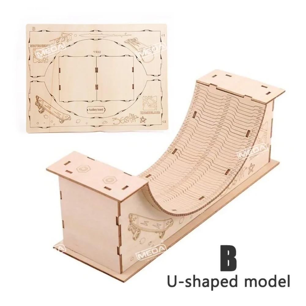 Wooden Finger Skateparks Kits Fingerboards Display Rack Metal Alloy Bridge Plastic Finger Boarding Fingertip Toys Digital Deck