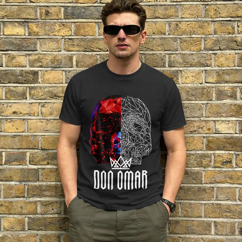 Rapper Don Omar Tour TShirts Men Vintage Cotton Tees Round Neck Short Sleeve T Shirts Plus Size Tops