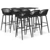 VidaXL 7-Piece Bar Set Bistro Furniture Pub Furniture Table and Bar Stools Counter Set Restaurant 3057389