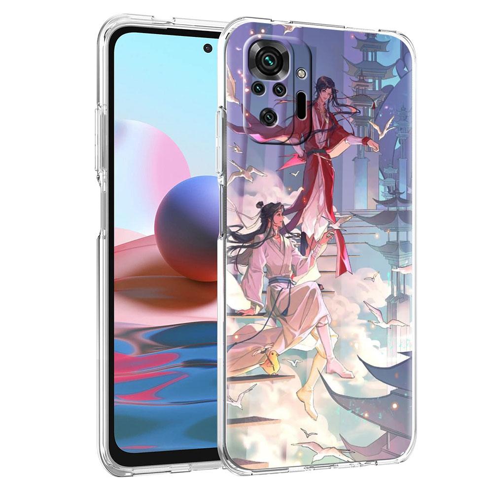 Silicone Cover For Xiaomi Redmi Note 10 9 Pro 9S 8 9C 7 8T 10S 9A 7A 8A K40 K20 Shockproof Soft Phone Case Style Tian Guan Ci Fu