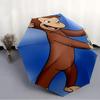 Curious George Fashionable Automatic Opening/Closing Folding Umbrella. Portable and Foldable, Ideal for Gift, Travel, and Daily Use.