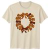 Fall Bow Wreath Coquette Style Unisexs TShirt Halloween Gift For Her