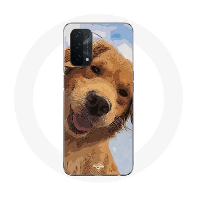 Чехол для Oppo A54 5G Золотистый ретривер Порода собак