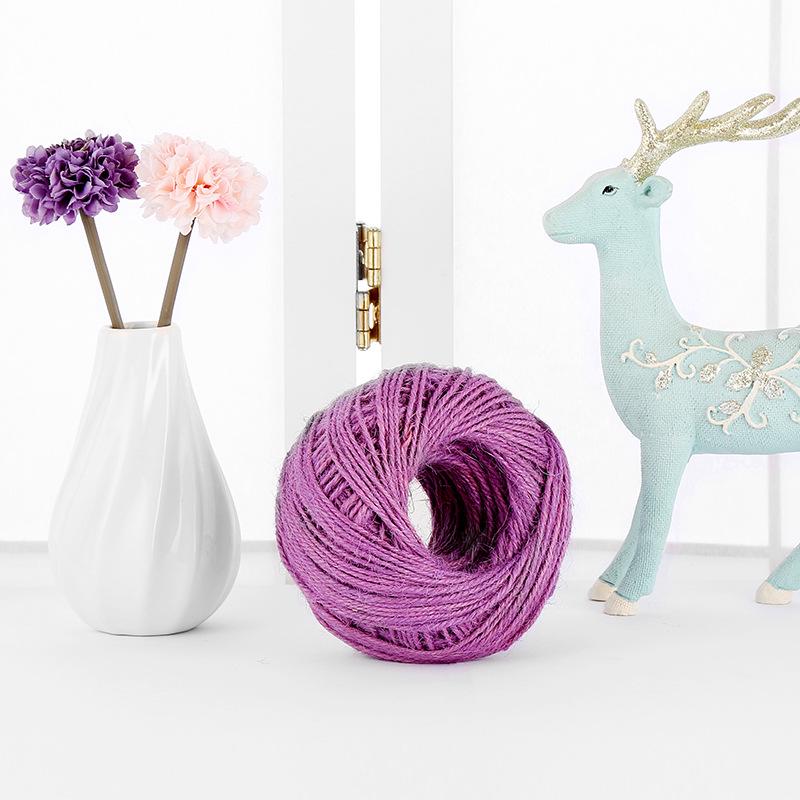 Цветная пеньковая веревка в стиле ретро для самостоятельного изготовления, 1,5-2 мм, 25 м/50 м/100 м