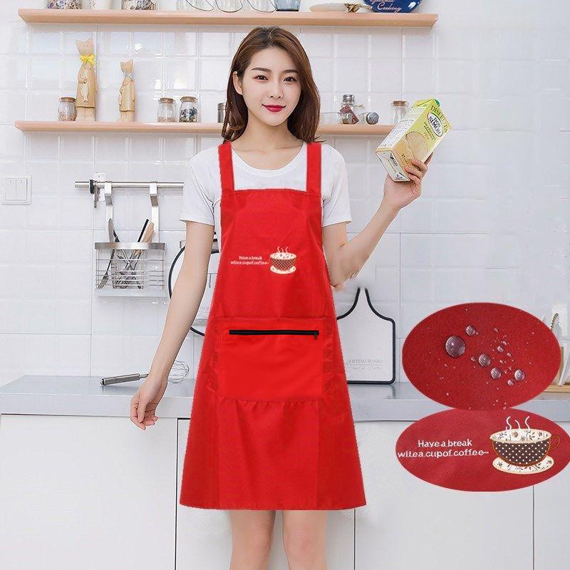 Household Kitchen Apron Household Abrasion Resistant Waterproof Antifouling Barista Apron Restaurant Uniform Coffee House