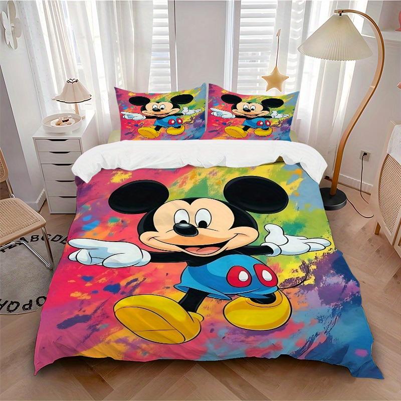 3pcs set Mickey Mouse1pc of quilt cover+2pcs of pillowcase, no core, print bedding, All Seasons Bedroom Setting057