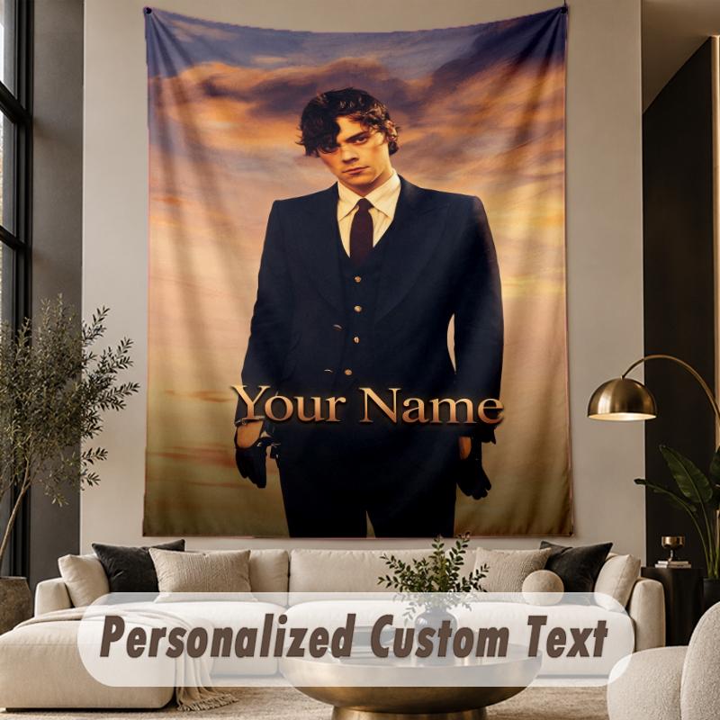 Custom Text Tapestry Harry Styles Print Wall Tapestry Indoor Living Room Wall Decor