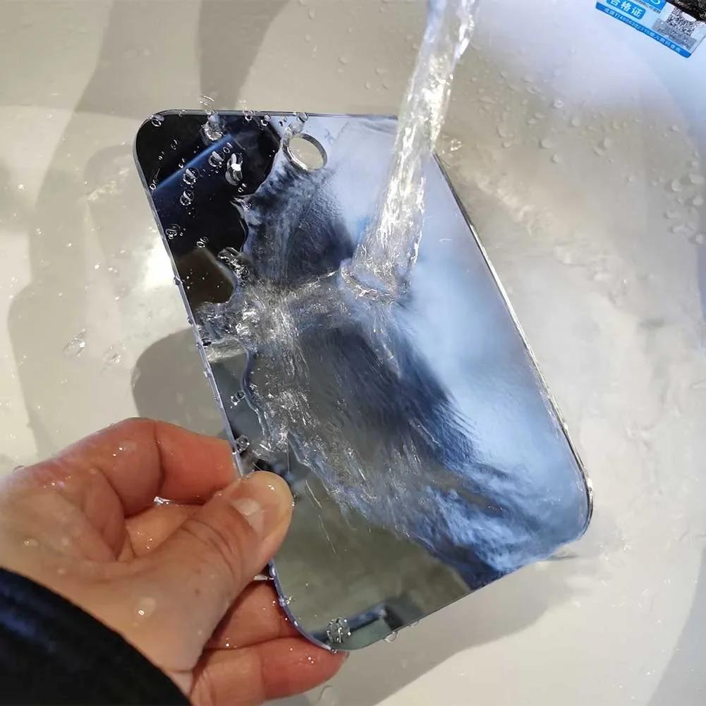 Makeup Mirror With Holder Suction Cup 360 Shower Shave Mirrors Bathroom Mirrors Washroom Fog Free New