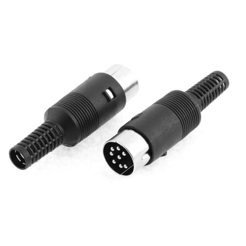 uxcell XLR Адаптер DIN Штекер Папа Пайка Кабельный Разъем с Пластиковой Ручкой для Компьютера 8-контактный, Упаковка из 4 шт.