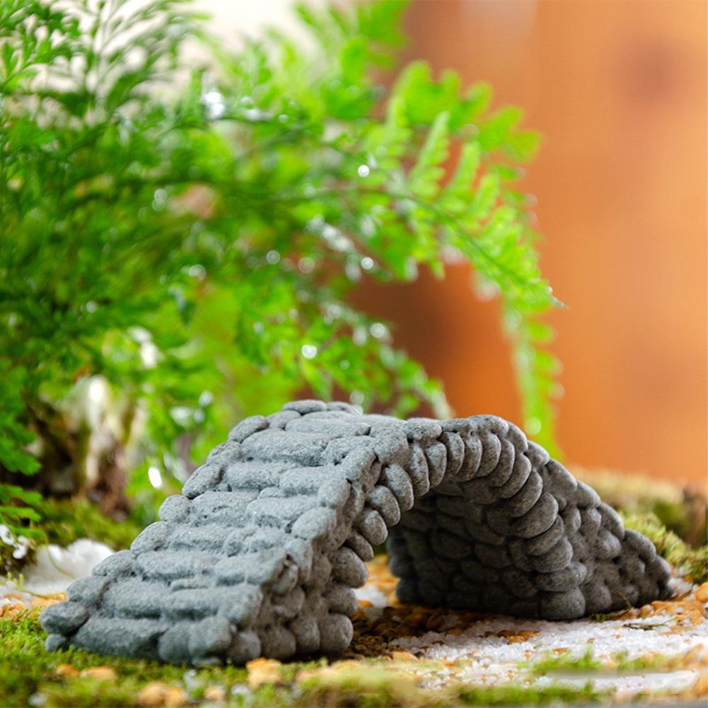 Mini Simulation Bridge Ornament For Fish Tank Decoration Resin Arch Bridge Building Rockery Bonsai For Aquarium LandscapingDecor