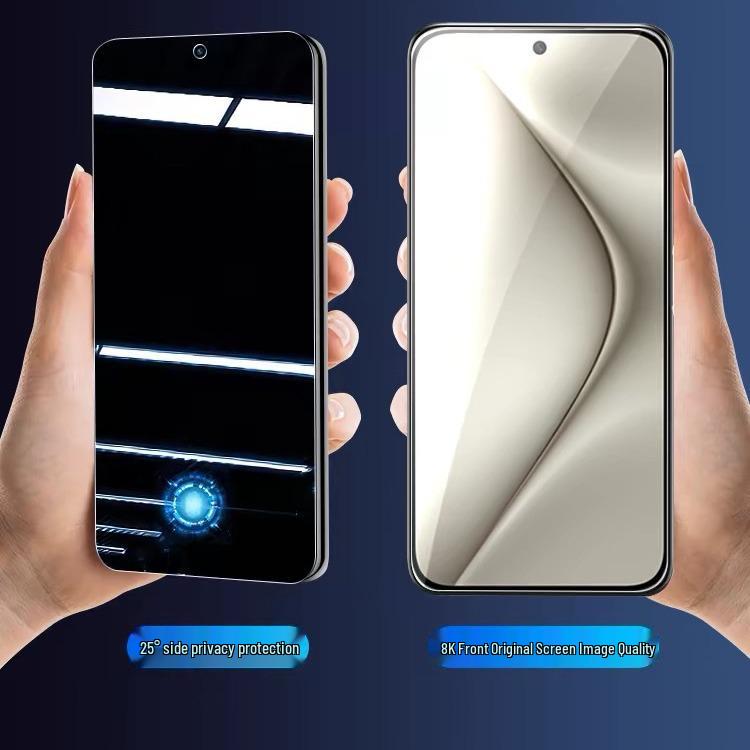 Взрывозащищенная Защитная пленка для конфиденциальности для OPPO Reno8/7 и Xiaomi 14 - Полное покрытие, Совместимая с разблокировкой по отпечатку пальца, Закаленное стекло