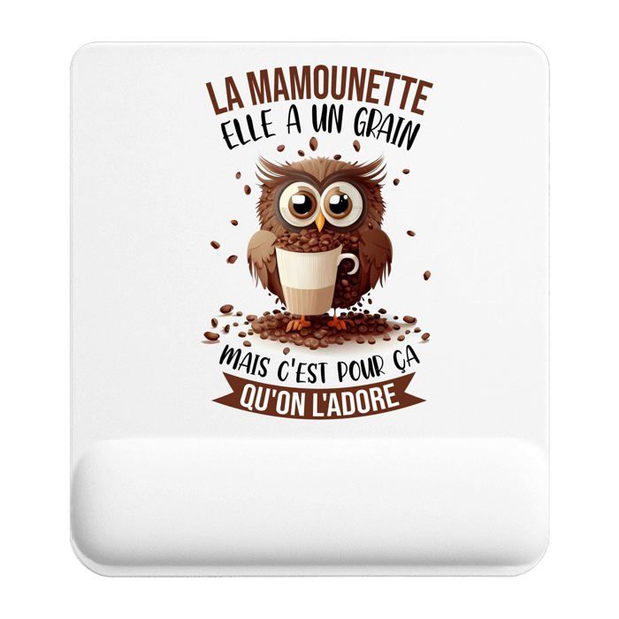 Tapis de souris - PLANETEE - La Mamounette Chouette - 22x18 cm - Ép. 3 mm - Impression sublimation HD