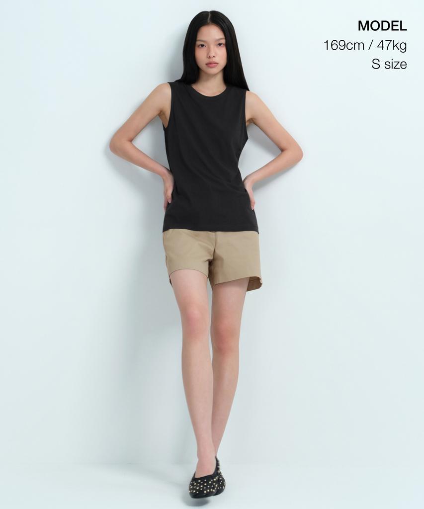 MUSINSA STANDARD WOMAN Женский базовый топ без рукавов [Черный]