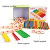 Colorful Counting Math Operation Sticks Kids Wooden Blocks  Toy