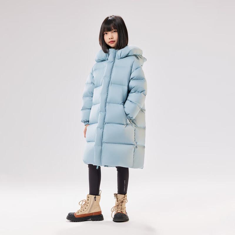 EBAER Unisex Kids' Long Thickened Hooded Down Jacket