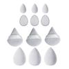 12Pcs/Bag All-Purpose Makeup Sponge Set Made of 3 Loose Powder Puffs 3 Mini Air Cushion Puffs 3 Beauty Eggs and Mini Beauty Tool