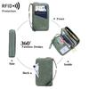 Многофункциональная RFID-сумка через плечо для паспорта с защитой от кражи и двойной молнией