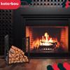 KOTARBAU® Firewood Stand for Fireplace Steel Metal Decorative Loft Tree Black 50 x 30 x 60 CM
