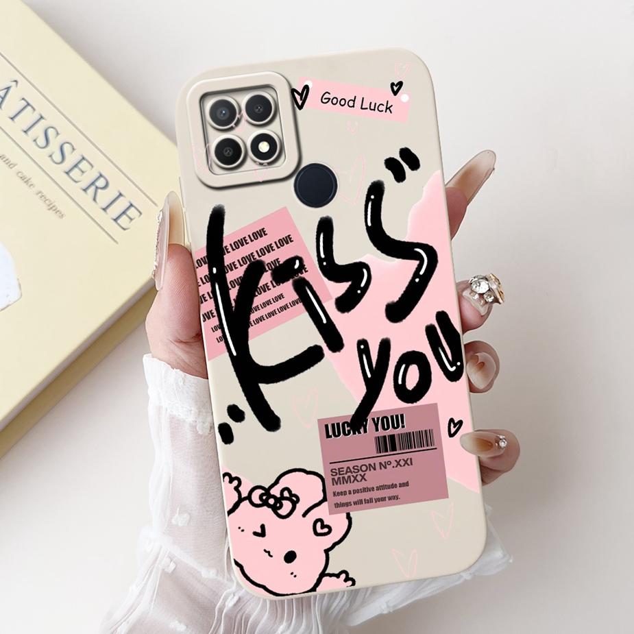 For Oppo A15 Case Oppo A15s CPH2179 Cute Funny Cartoon Cover Shockproof Soft TPU Phone Cases For Oppo A15s A 15 s OppoA15 Bumper