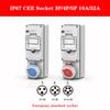 Водонепроницаемая розетка CEE 3 контакта 32А Комбинированная розетка с выключателем С защитой цепи Розетка для зарядки электромобиля