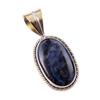 Natural Pietersite Gemstone 925 Solid Sterling Silver TwoTone Pendant 1.50" Q8A90