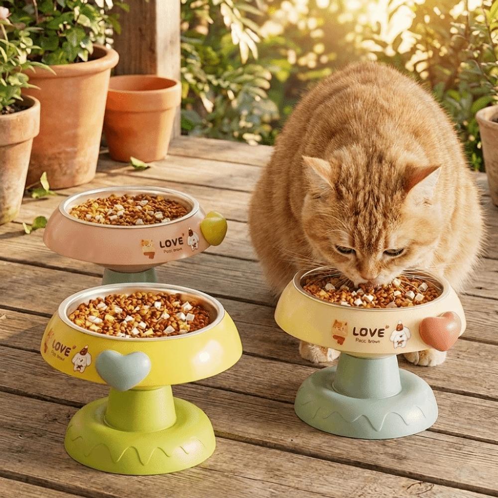 Detachable Pet High Foot Bowl Large Capacity Cat Water Bowl Pet Drinking Feeder Neck Protection