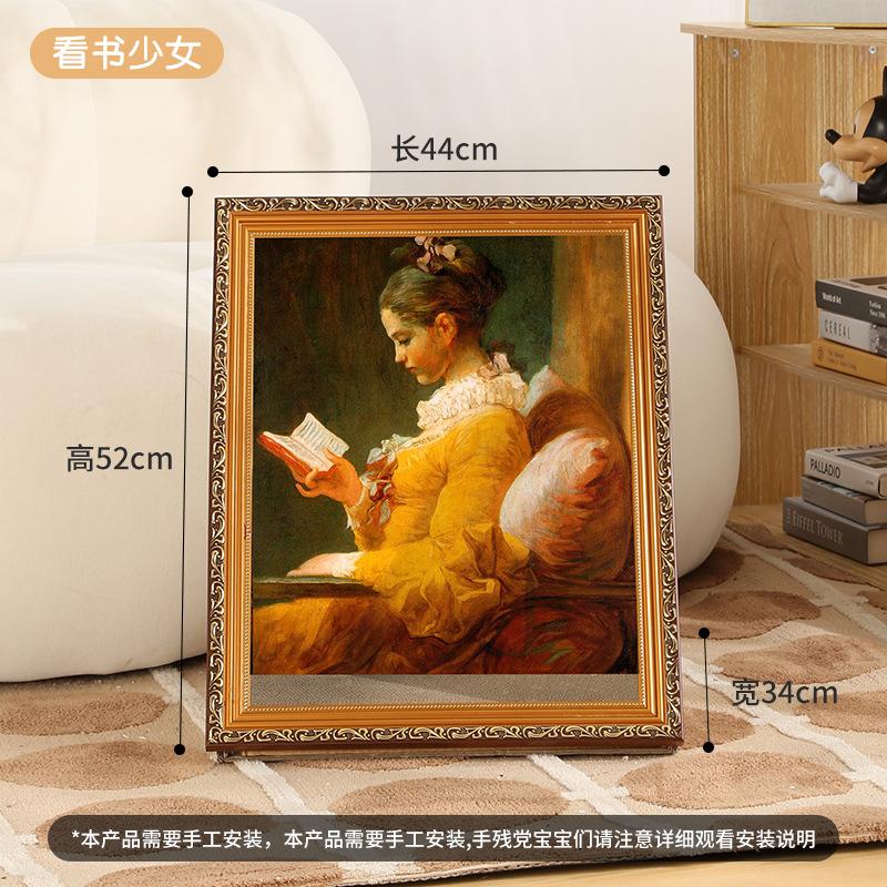 Мона Лиза с кошкой Кошачья лапа Доска Кошка 3D Картина маслом Рамка Кошачья лапа Кошачье гнездо Когтеточка Товары для животных Подарок