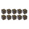 Black Gaming Dice 5/10/15Pcs 16mm with Golden Dots, 6-Sided Acrylic Durable Set Set, Classic Tabletop Board Game Accessories Portable