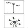 1:Масштабная модель уличного фонаря, лампа, освещение для поезда, 6 головок, 3 В, фонарь-столб, яркий белый светодиод для песка