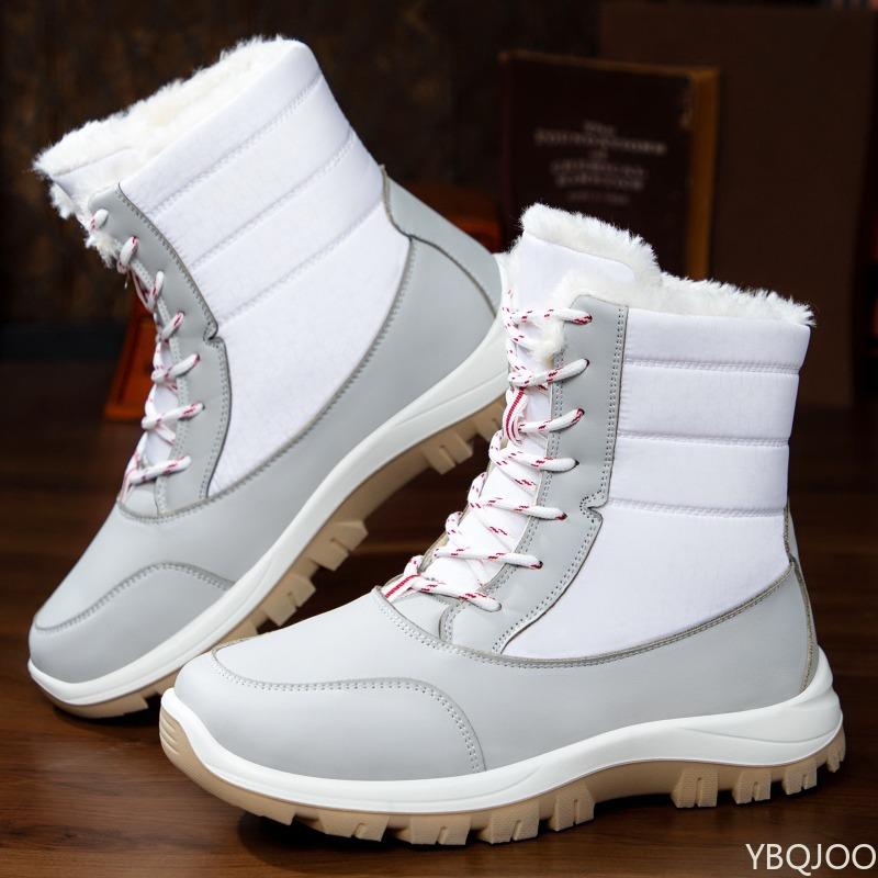 2026 New Large Size Outdoor Windproof and Cold Proof Fleece Women's Snow Boots Thick and Warm Thick Soled Low Cut Women's Boots