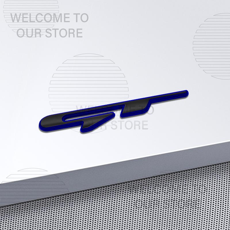 Car Decor Metal GT Line Lettering Front Grille Emblem 3D Sticker For Kia Kona Stonic Sorento Optima K5 Morning Rear Trunk Decals pgncs50