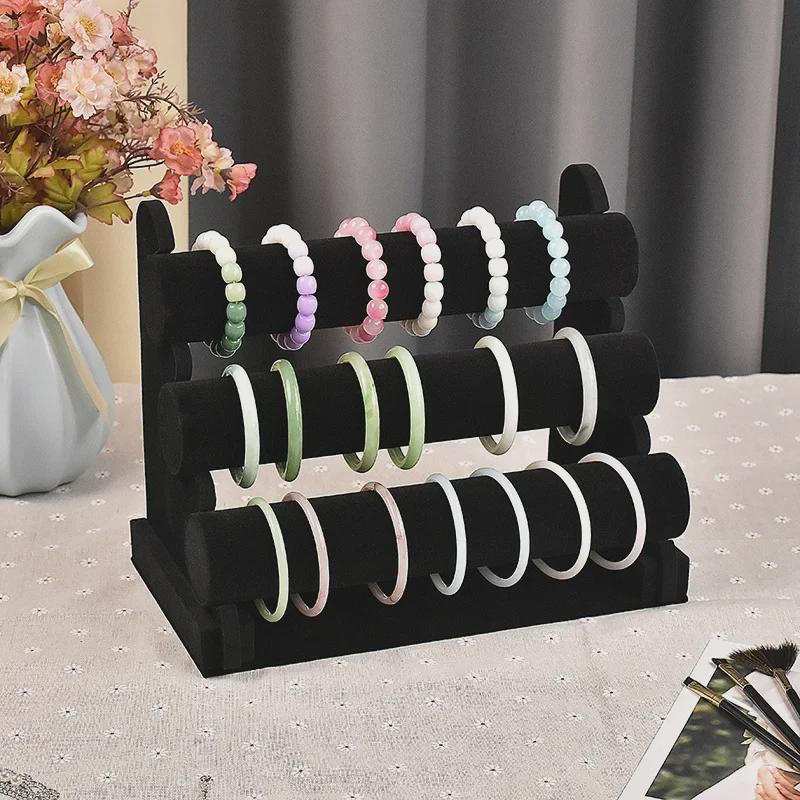 Подставка для демонстрации браслетов и часов из фланели для ювелирных лавок