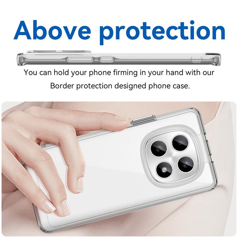 Для Xiaomi Redmi Note 15 5G Китай Чехол Xiaomi Redmi Note 15 5G Китай Чехол Прозрачный ПК + Силикон Ударопрочный Защитный Чехол для Телефона