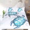 Sea Turtle Duvet Cover Set Pillow Cases Ocean Animal Turtle Bedding Set Queen King Kids Home Textiles Map Coral Soft Quilt Cover
