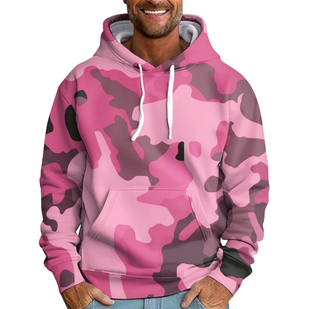 Men's Loose Printed Hooded Sweatshirt Men's Casual Fashion Sports Sweatshirt
