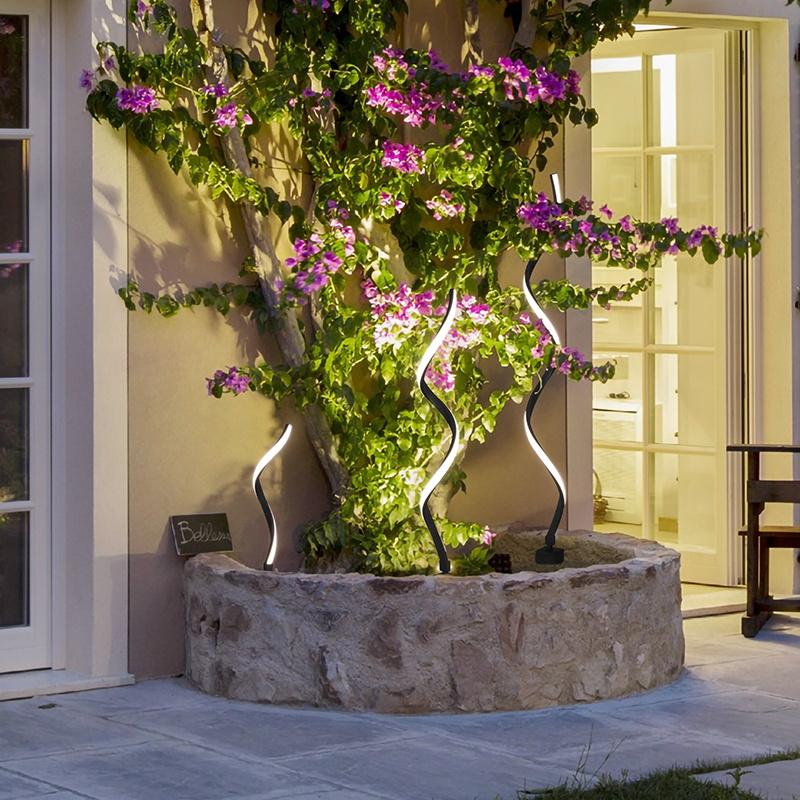 Modern Landscape Path LED Garden Lights Aluminum Acrylic Outdoor Courtyard Backyard Lawn Lights