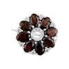 Серебряная брошка с натуральным гранатом 5.366ct (2112266)