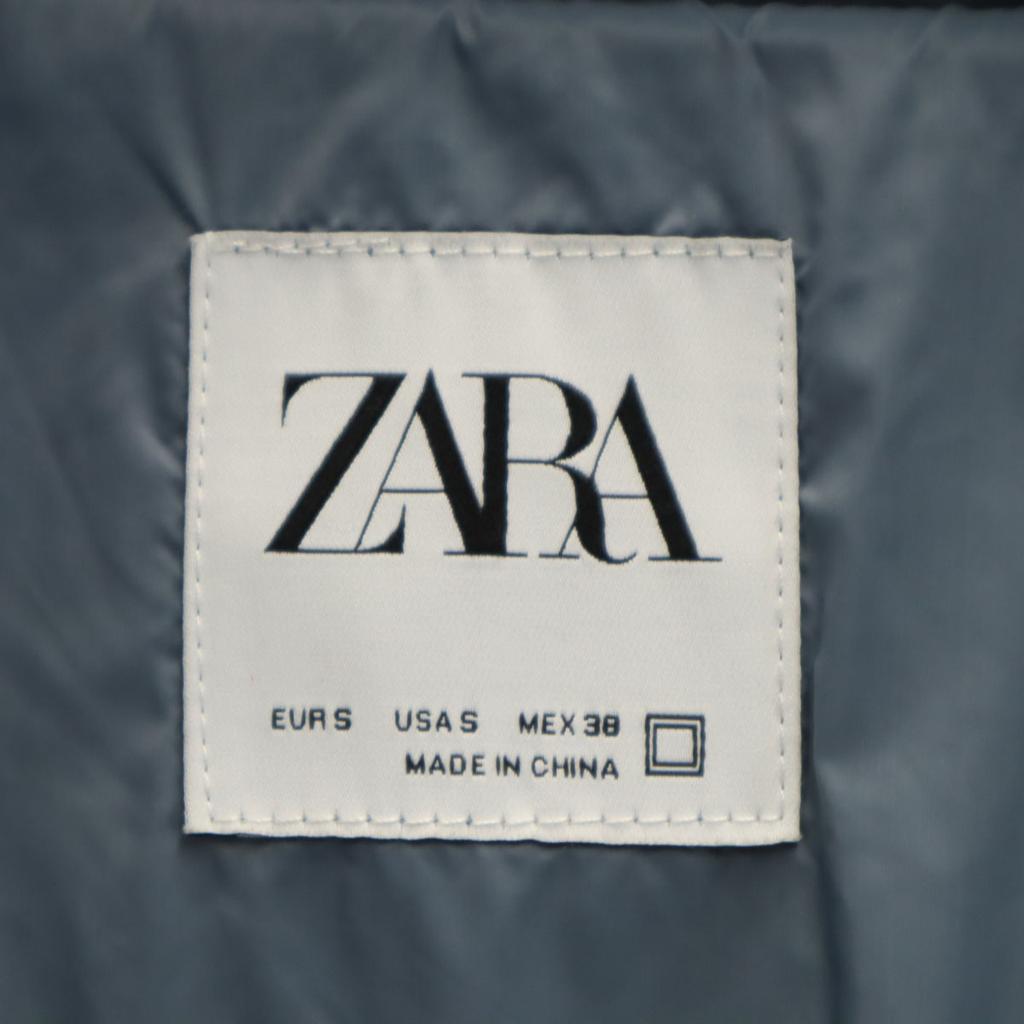 Zara Куртка-бомбер с отделкой "персиковая кожа" S Сине-серый Мужская Б/У