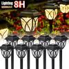 2PCS Solar Lawn Lights Outdoor LED Bright Yard Lamp Waterproof Night Light Landscape Lighting Pathway Light Garden Decor