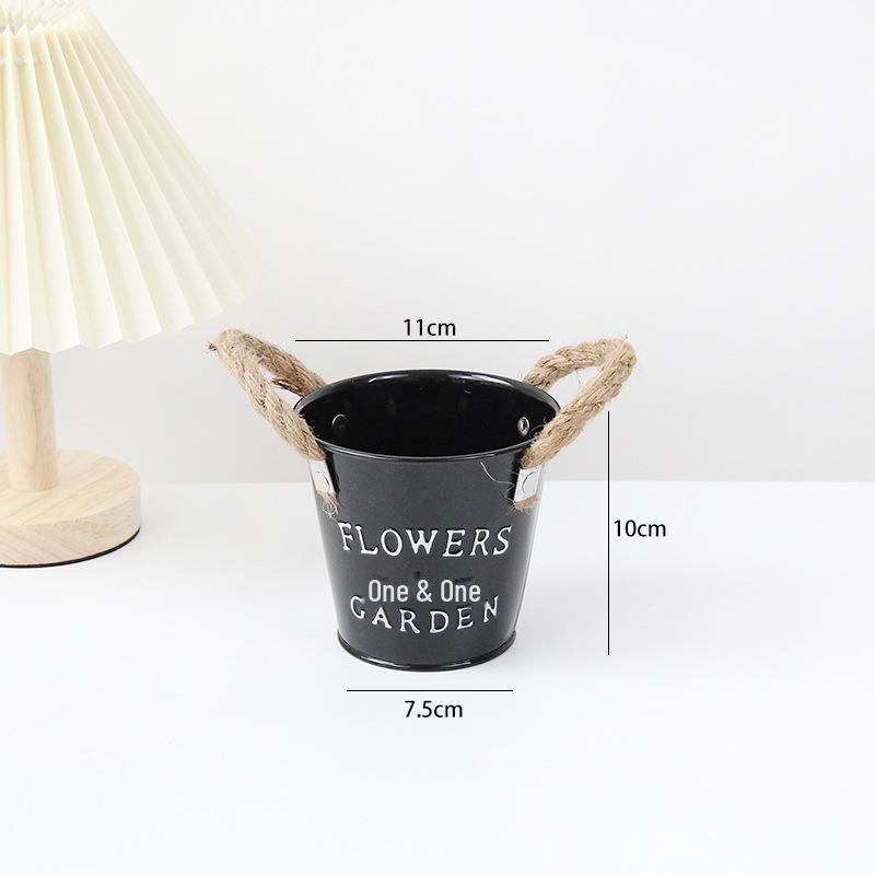 Металлические мини-горшки для цветов и держатели для ручек - суккулентные кашпо и ведро для хранения домашних поделок