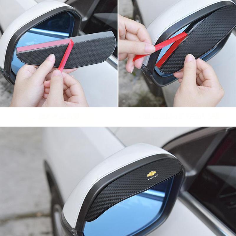 Водозащитный козырек на зеркало заднего вида для Chevrolet Onix Cruze Silverado Impala Equinox Malibu Tahoe Cobalt Camaro Trax XF1