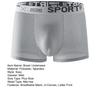 Men Boxer Briefs Mid-rise Elastic Waistband Shorts Underwear Solid Color Letter Print Breathable Mesh U-Convex Panties